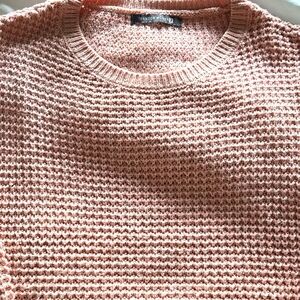 Pink cable knit sweater medium